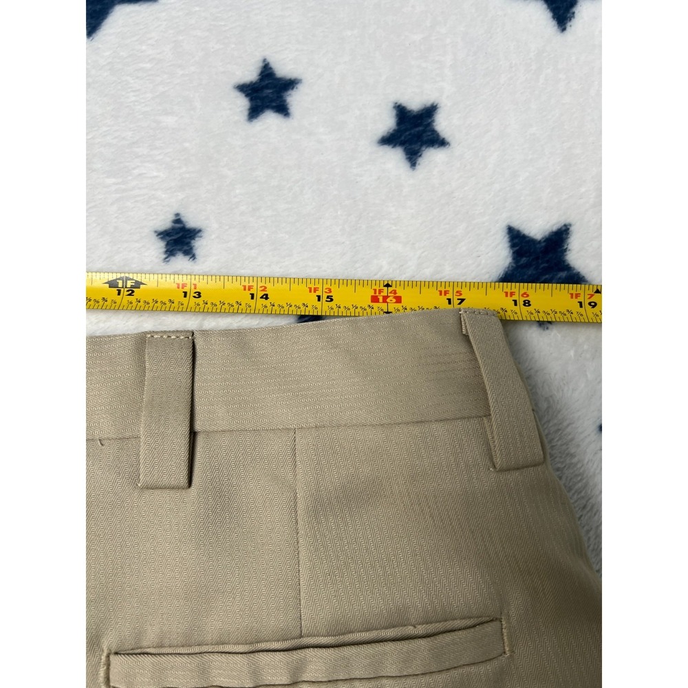 Kenneth Cole Reaction Dress Pants Mens 36x29 Beige Flat Front Career - Picture 8 of 9